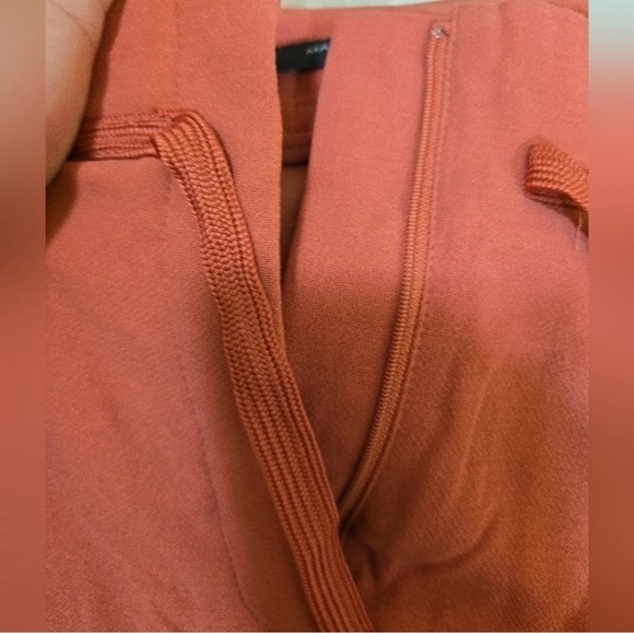 NWT Andrew Marc New York Ankle Trouser 8 Rose Pink Pleated Wide Straight Leg - Picture 7 of 8